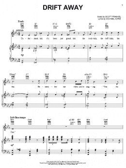 page one of Drift Away (Piano, Vocal & Guitar Chords (Right-Hand Melody))