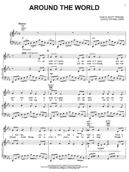 page one of Around The World (Piano, Vocal & Guitar Chords (Right-Hand Melody))