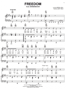 page one of Freedom (Piano, Vocal & Guitar Chords (Right-Hand Melody))