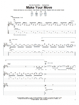 page one of Make Your Move (Guitar Tab)