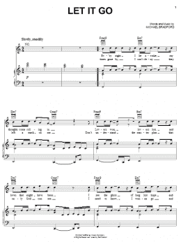 page one of Let It Go (Piano, Vocal & Guitar Chords (Right-Hand Melody))