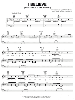 page one of I Believe (Piano, Vocal & Guitar Chords (Right-Hand Melody))