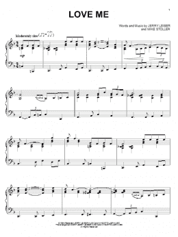 page one of Love Me (Piano Solo)