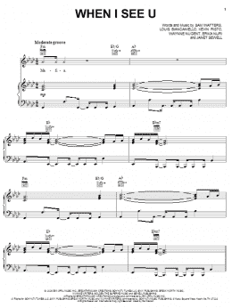 page one of When I See U (Piano, Vocal & Guitar Chords (Right-Hand Melody))