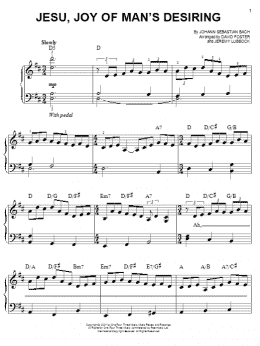 page one of Jesu, Joy Of Man's Desiring (Easy Piano)