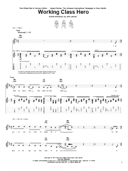 page one of Working Class Hero (Guitar Tab)