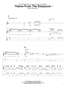 page one of Theme From The Simpsons (Guitar Tab)