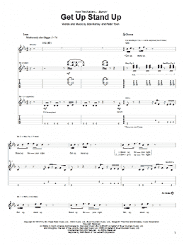 page one of Get Up Stand Up (Guitar Tab)