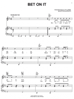 page one of Bet On It (Piano, Vocal & Guitar Chords (Right-Hand Melody))