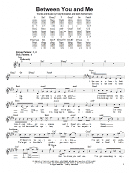 page one of Between You And Me (Easy Guitar)