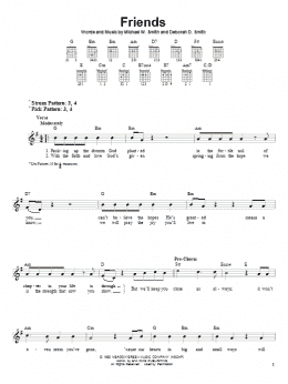 page one of Friends (Easy Guitar)