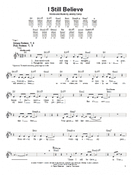 page one of I Still Believe (Easy Guitar)