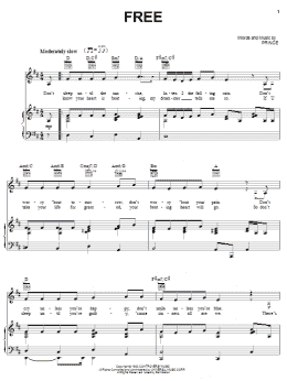 page one of Free (Piano, Vocal & Guitar Chords (Right-Hand Melody))