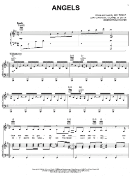 page one of Angels (Piano, Vocal & Guitar Chords (Right-Hand Melody))