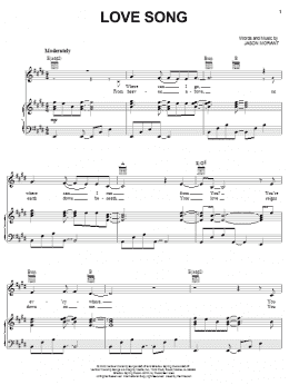 page one of Love Song (Piano, Vocal & Guitar Chords (Right-Hand Melody))