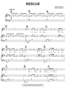 page one of Rescue (Piano, Vocal & Guitar Chords (Right-Hand Melody))