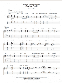 page one of Satin Doll (Guitar Tab)