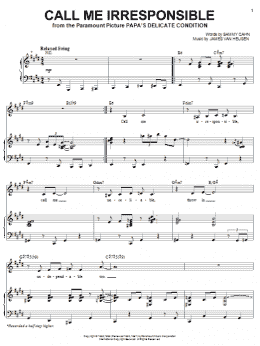 page one of Call Me Irresponsible (Piano & Vocal)