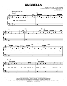 page one of Umbrella (Easy Piano)