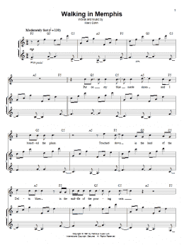 page one of Walking In Memphis (Piano & Vocal)