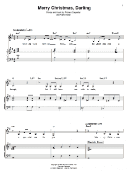 page one of Merry Christmas, Darling (Piano & Vocal)