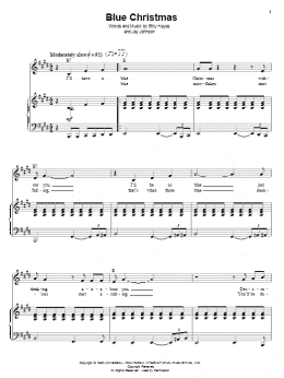 page one of Blue Christmas (Piano & Vocal)