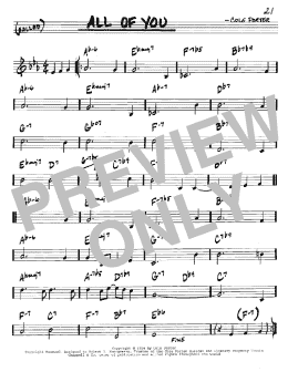 page one of All Of You (Real Book – Melody & Chords – C Instruments)