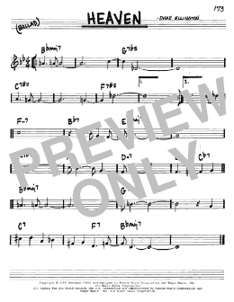 page one of Heaven (Real Book – Melody & Chords – C Instruments)
