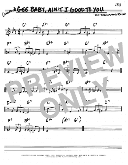 page one of Gee Baby, Ain't I Good To You (Real Book – Melody & Chords – C Instruments)