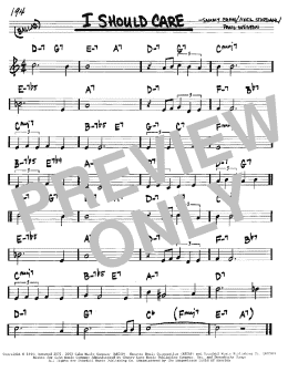 page one of I Should Care (Real Book – Melody & Chords – C Instruments)