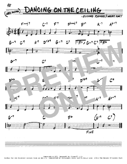 page one of Dancing On The Ceiling (Real Book – Melody & Chords – C Instruments)