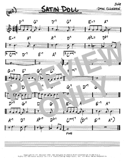 page one of Satin Doll (Real Book – Melody & Chords – C Instruments)