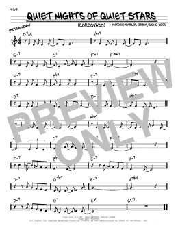 page one of Quiet Nights Of Quiet Stars (Corcovado) (Real Book – Melody & Chords – C Instruments)