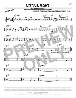 page one of Little Boat (Real Book – Melody & Chords – C Instruments)