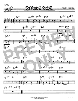 page one of Strode Rode (Real Book – Melody & Chords – C Instruments)