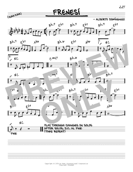 page one of Frenesi (Real Book – Melody & Chords – C Instruments)