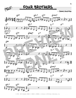 page one of Four Brothers (Real Book – Melody & Chords – C Instruments)