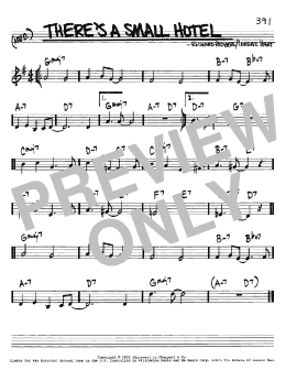 page one of There's A Small Hotel (Real Book – Melody & Chords – C Instruments)