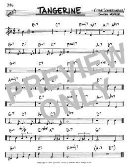 page one of Tangerine (Real Book – Melody & Chords – C Instruments)