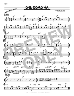 page one of Oye Como Va (Real Book – Melody & Chords – C Instruments)