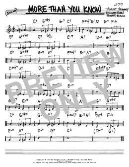 page one of More Than You Know (Real Book – Melody & Chords – C Instruments)