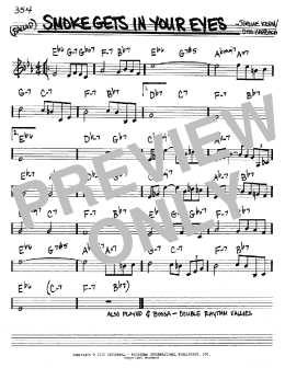 page one of Smoke Gets In Your Eyes (Real Book – Melody & Chords – C Instruments)