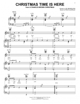 page one of Christmas Time Is Here (Piano, Vocal & Guitar Chords (Right-Hand Melody))