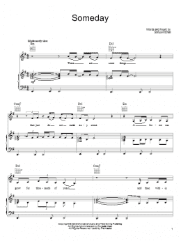 page one of Someday (Piano, Vocal & Guitar Chords (Right-Hand Melody))