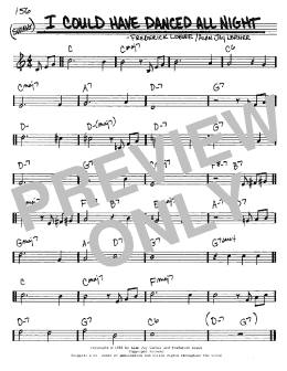 page one of I Could Have Danced All Night (Real Book – Melody & Chords – C Instruments)