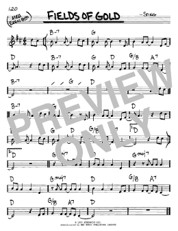 page one of Fields Of Gold (Real Book – Melody & Chords – C Instruments)