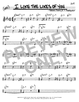 page one of I Like The Likes Of You (Real Book – Melody & Chords – C Instruments)