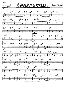 page one of Cheek To Cheek (Real Book – Melody & Chords – C Instruments)