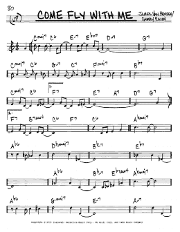 page one of Come Fly With Me (Real Book – Melody & Chords – C Instruments)