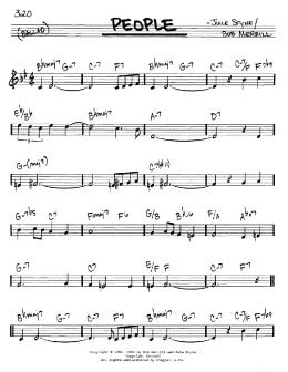 page one of People (Real Book – Melody & Chords – C Instruments)